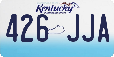 KY license plate 426JJA