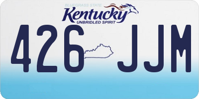 KY license plate 426JJM