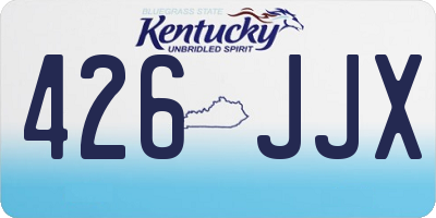 KY license plate 426JJX
