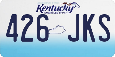 KY license plate 426JKS