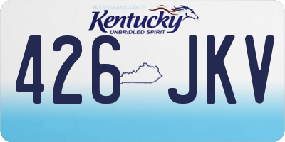 KY license plate 426JKV