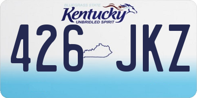 KY license plate 426JKZ