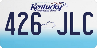 KY license plate 426JLC