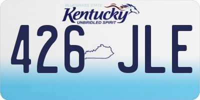 KY license plate 426JLE