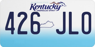 KY license plate 426JLO