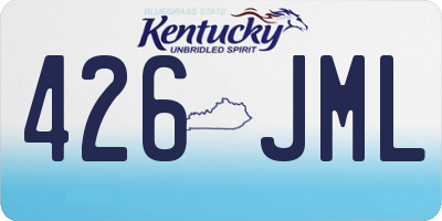 KY license plate 426JML
