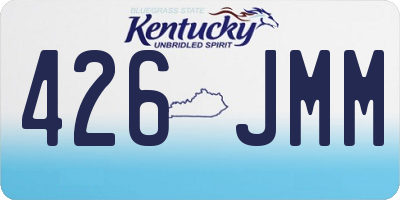 KY license plate 426JMM