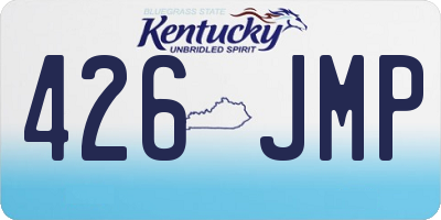 KY license plate 426JMP