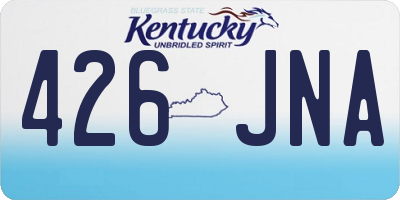 KY license plate 426JNA