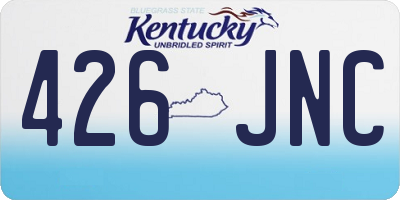 KY license plate 426JNC
