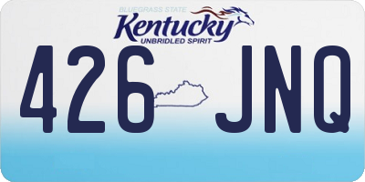 KY license plate 426JNQ