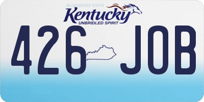 KY license plate 426JOB