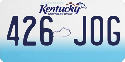 KY license plate 426JOG