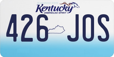 KY license plate 426JOS
