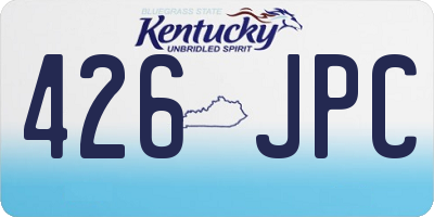 KY license plate 426JPC