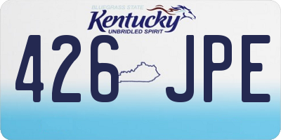 KY license plate 426JPE
