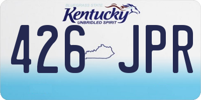 KY license plate 426JPR