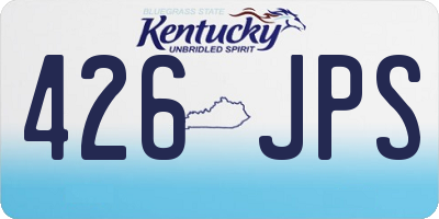 KY license plate 426JPS