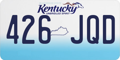 KY license plate 426JQD