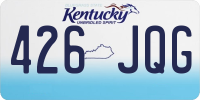 KY license plate 426JQG