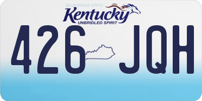 KY license plate 426JQH