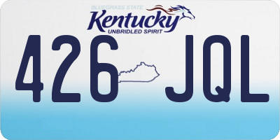 KY license plate 426JQL