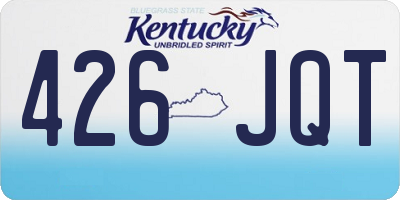 KY license plate 426JQT