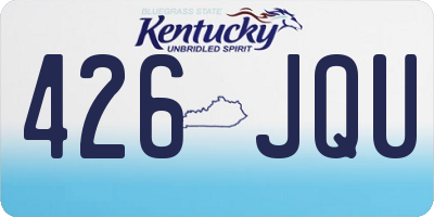 KY license plate 426JQU