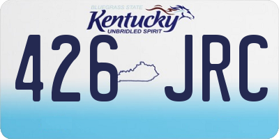 KY license plate 426JRC