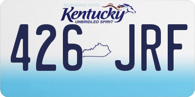 KY license plate 426JRF
