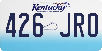 KY license plate 426JRO