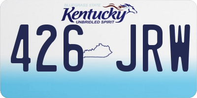 KY license plate 426JRW