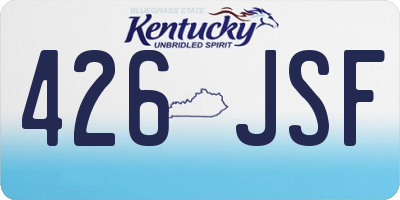 KY license plate 426JSF