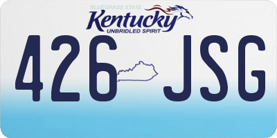 KY license plate 426JSG