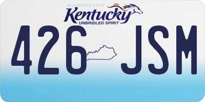 KY license plate 426JSM