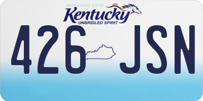 KY license plate 426JSN
