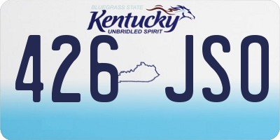 KY license plate 426JSO