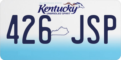 KY license plate 426JSP