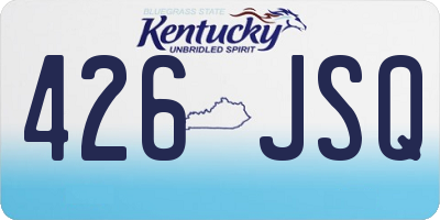 KY license plate 426JSQ