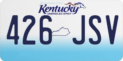 KY license plate 426JSV