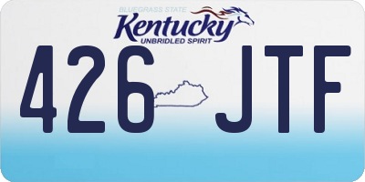 KY license plate 426JTF
