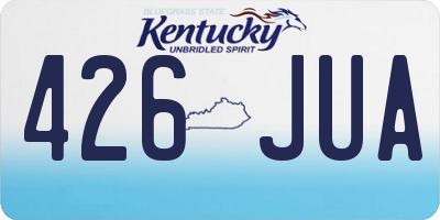 KY license plate 426JUA