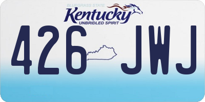 KY license plate 426JWJ