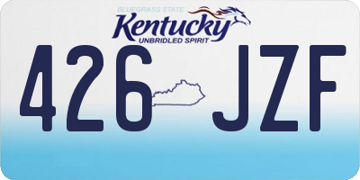 KY license plate 426JZF
