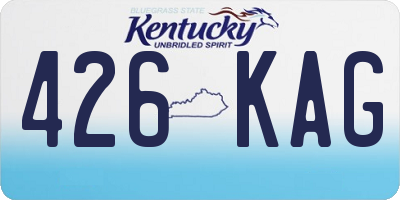 KY license plate 426KAG