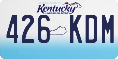 KY license plate 426KDM