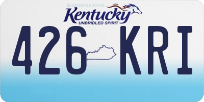 KY license plate 426KRI
