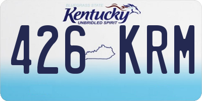 KY license plate 426KRM