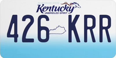KY license plate 426KRR