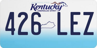 KY license plate 426LEZ